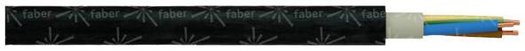 Faber Kabel 010034 Starkstromkabel NYY-J 4 x 2.5 mm² Schwarz Meterware
