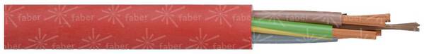Faber Kabel 030711 Litze SiHF-J 5 x 1.5 mm² Rot Meterware