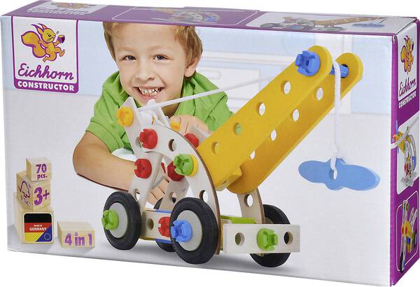 Eichhorn Bauteilset Constructor Anzahl Teile: 65 Anzahl Modelle: 4 Altersklasse: ab 3 Jahre
