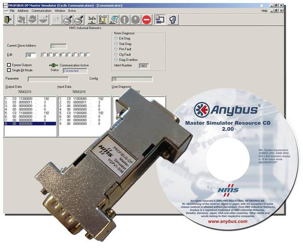 Anybus 017505 Profibus-DPV1 Master Simulator Mastersimulator Profibus, RS-232 5 V 1 St.
