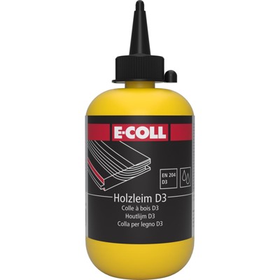 E-COLL - Holzleim D3 wasserfest für den Innen- und Außenbereich 250gr Flasche