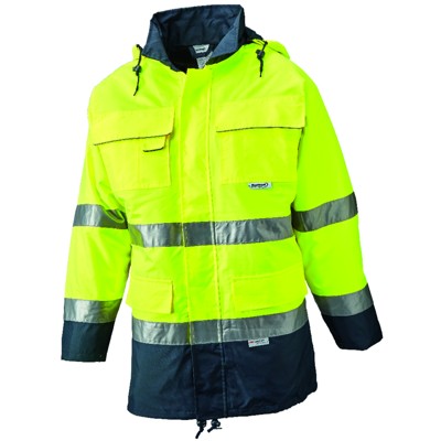 FORMAT - Warnparka, warngelb/marine-blau, Größe XXXL