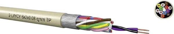 Kabeltronik 8.206008E8 Steuerleitung 2-LifYCY TP 3 x 2 x 0.08 mm² Kiesel-Grau Meterware