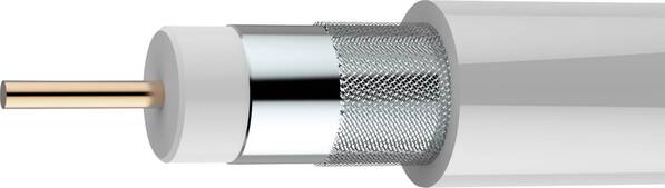 Axing SKB 88-03 Koaxialkabel Außen-Durchmesser: 6.80 mm 75 Ω 85 dB Weiß Meterware
