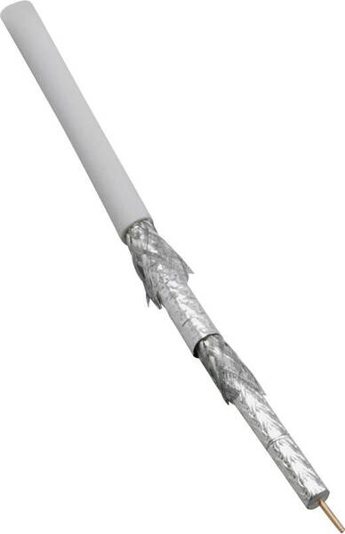 BKL Electronic 0806011 Koaxialkabel Außen-Durchmesser: 8.50 mm 75 Ω 120 dB Weiß Meterware