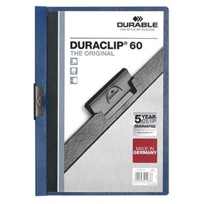 DURABLE - Klemmmappe DURACLIP 60 220907 DIN A4 Hartfolie dunkelblau