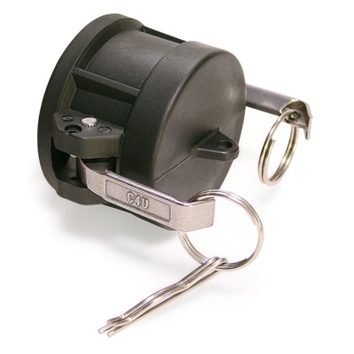 Kamlok Mutterteil Verschlusskappe mit Ring und Clip, Polypropylen,EPDM, DN 2"