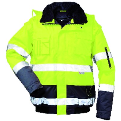 elysee® - Warnschutz-Pilotenjacke SIEGFRIED, warn-gelb/marine-blau, Größe 3XL