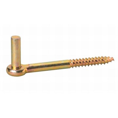 Pollmann - Haken, J,16mm,mit Holzgewinde,zum Einschrauben,Eisen, galvanisch gelb verzinkt