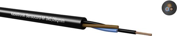 Kabeltronik 246300909-1 Sensorleitung Sensocord® 3 x 0.09 mm² Schwarz Meterware