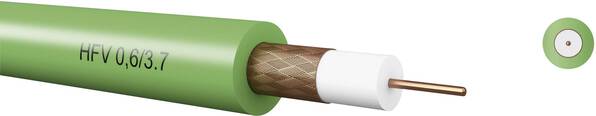 Kabeltronik 7406037S0 Koaxialkabel Außen-Durchmesser: 6 mm 75 Ω Grün Meterware