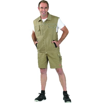 Planam - Arbeitsweste 2165 khaki/schwarz, Größe 2XL