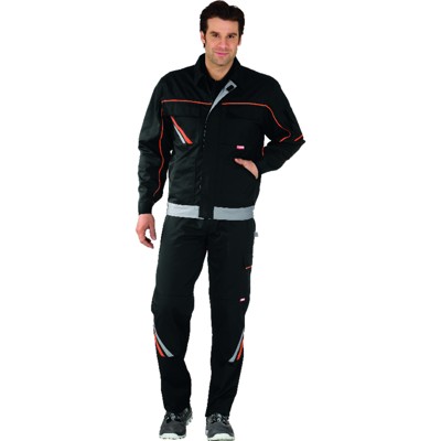 Planam - Bundjacke 2481 schwarz/orange/zink, Größe 66