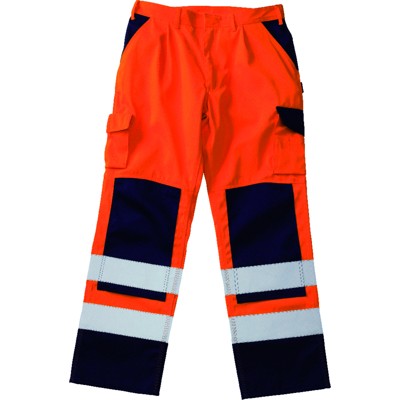 MASCOT® - Warnschutz-Bundhose Olinda 07179-470, warnorange/marineblau, Größe C51, 90