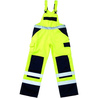 MASCOT® - Warnschutz-Latzhose Barras 07169-470, warngelb/marineblau, Größe C44, 82