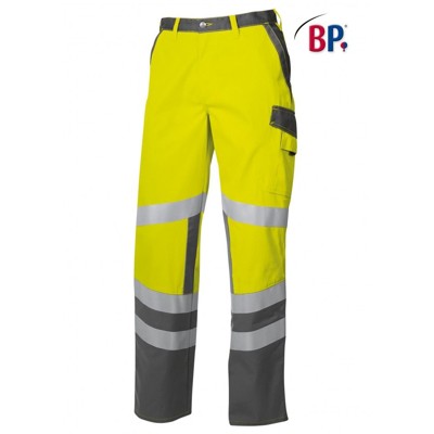 BP® - Warnschutzhose 2110 845 warngelb/dunkelgrau, Größe 56n