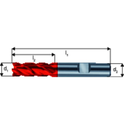GÜHRING® - Ratiofräser lang DIN 6527 VHM FIRE Z4 Schaft HB 12mm