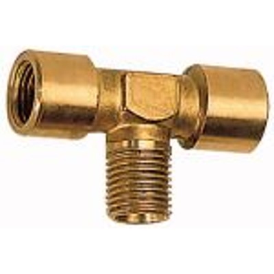 RIEGLER® - T-Verteiler Reduzierung Messing blank 2x IG G1/4" 1x AG R1/4" SW13