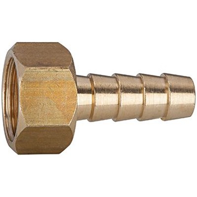 RIEGLER® - Aufschraubtülle gerade Messing G1/4" LW9 Länge 35mm Gewindelänge 12mm SW17