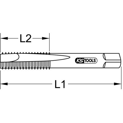 KSTOOLS® - HSS CO Handgewindebohrer-Satz M, M3,5x0,6, 3-teilig