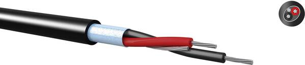 Kabeltronik 790202209 Schaltdraht LiYv0(StLi)Y 2 x 0.22 mm² Schwarz Meterware
