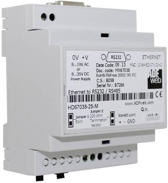 Wachendorff HD6703825M HD6703825M Ethernet Konverter RS-232, RS-485, Ethernet 24 V/DC 1 St.