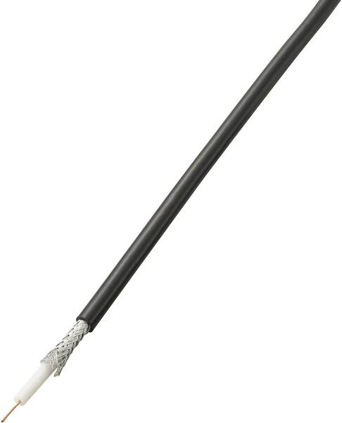 TRU COMPONENTS 1572737 Koaxialkabel Außen-Durchmesser: 5 mm RG58 75 Ω 52 dB Schwarz 25 m