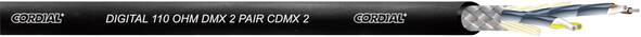 Cordial Steuerleitung 2 x 0.22 mm² Schwarz CDMX 1 BLACK 100 Meterware