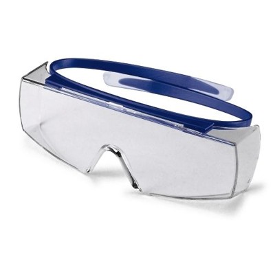 uvex - Schutzbrille super OTG farblos supravision sapphire navy blau