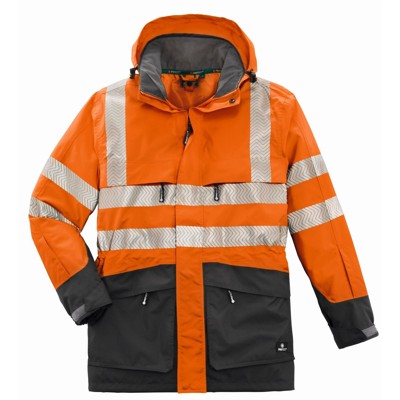 4Protect® - Warn-Wetterschutz-Jacke TAMPA, warnorange/grau, Größe 3XL