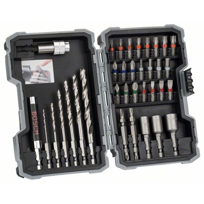 Bosch - 35-teiliges Set mit Bohrern und Schrauberbits, HSS, Extra Hard, PH, PZ, SL, H, T