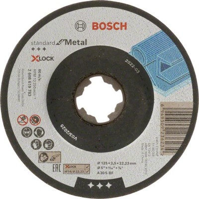 Bosch - X-LOCK Standard for Metal Trennscheibe gekröpft, 125 mm (2608619783)