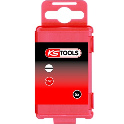 KSTOOLS® - 1/4" TORSIONpower Bit Schlitz, 75mm, 5mm, 5er Pack