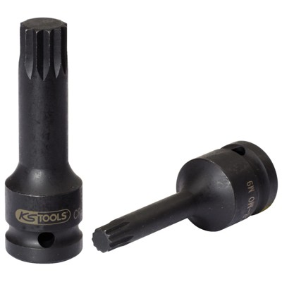 KSTOOLS® - 1/2" Kraft-Bit-Stecknuss Vielzahn, lang, M9