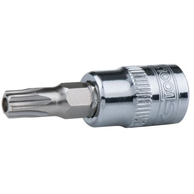 KSTOOLS® - 1/4" CHROMEplus Bit-Stecknuss Torx mit Stirnlochbohrung,TB20