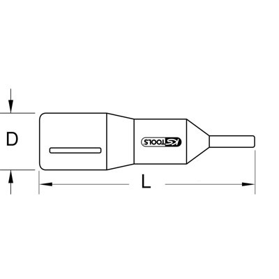 KSTOOLS® - 1/2" Bit-Stecknuss mit Schutzisolierung für Torx-Schrauben, T30, kurz