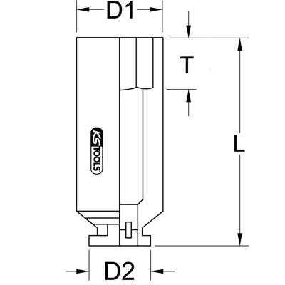 KSTOOLS® - 1.1/2" Sechskant-Kraft-Stecknuss, 54mm, kurz
