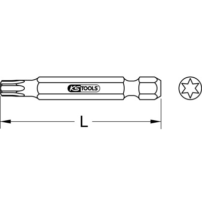 KSTOOLS® - 1/4" Bit Torx, 50mm, T1, 5er Pack