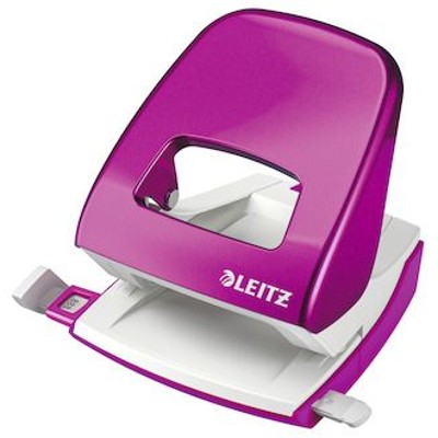 LEITZ® - Locher Wow, 30 Blatt, pink-metallic, 50081023, aus Metall