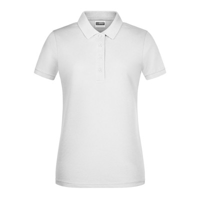 James & Nicholson - Damen Basic Poloshirt 8009, weiß, Größe XXL