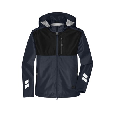 James & Nicholson - Workwear Hardshell Jacke JN1814, carbon/schwarz, Größe L