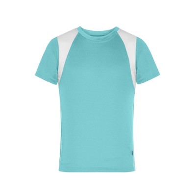 James & Nicholson - Kinder Topcool® T-Shirt JN397K, mint-grün/weiß, Größe M