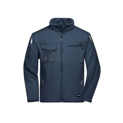 James & Nicholson - Workwear Softshell Jacke JN844, navy-blau, Größe L