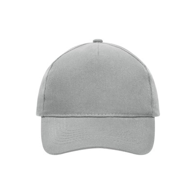 James & Nicholson - 5 Panel Cap heavy Cotton MB092, hellgrau, Einheitsgröße