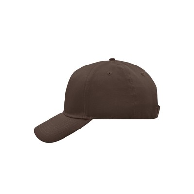 James & Nicholson - 5 Panel Cap ungebürstet MB6117, dunkelbraun, Einheitsgröße