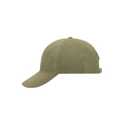 James & Nicholson - 6 Panel Softlining Cap MB6126, khaki, Einheitsgröße