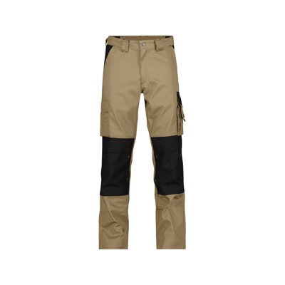 Dassy® - Boston Zweifarbige Arbeitshose mit Kniepolstertaschen, khaki/schwarz, Schrittlänge Standard, Größe 67