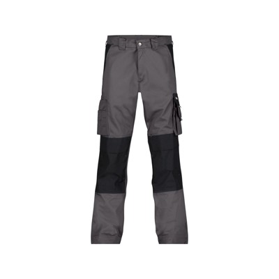 Dassy® - Boston Zweifarbige Arbeitshose mit Kniepolstertaschen, zementgrau/schwarz, Schrittlänge Standard, Größe 50