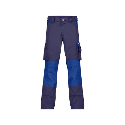 Dassy® - Boston Zweifarbige Arbeitshose mit Kniepolstertaschen, dunkelblau/kornblau, Schrittlänge Standard, Größe 66