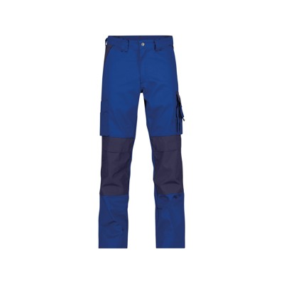 Dassy® - Boston Zweifarbige Arbeitshose mit Kniepolstertaschen, kornblau/dunkelblau, Schrittlänge Standard, Größe 64